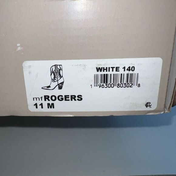 Marc Fisher Rogers Western Boot in White - Picture 9 of 11